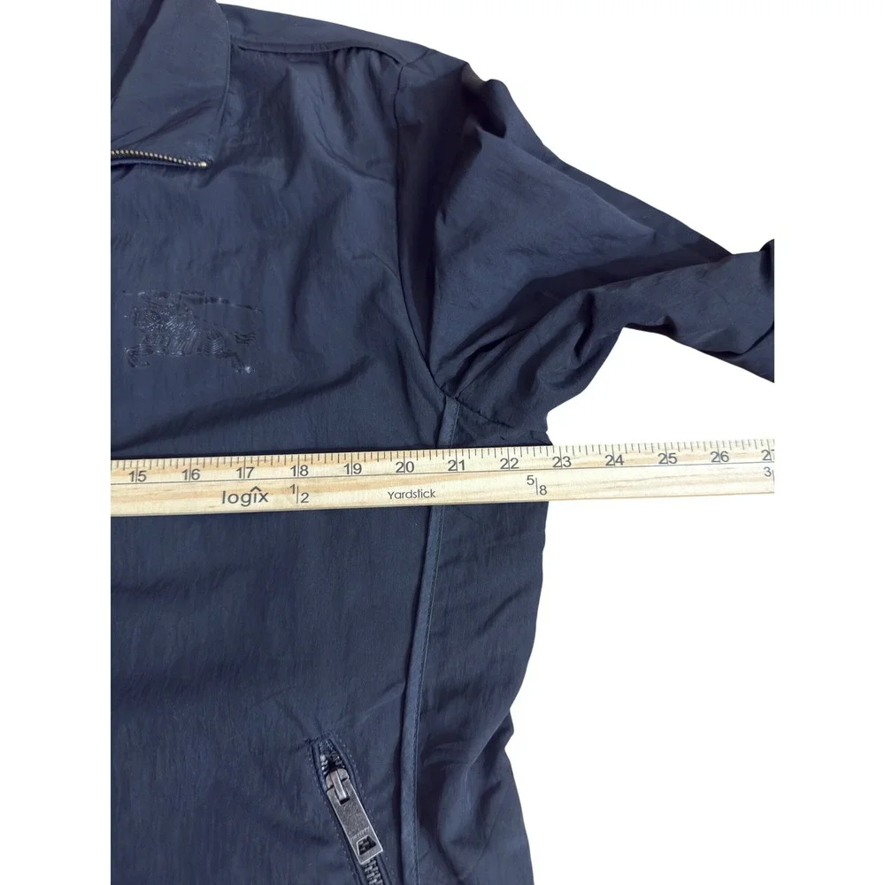 Burberry London Mens Navy Blue Windbreaker Jacket Prorsum Knight Logo XXL